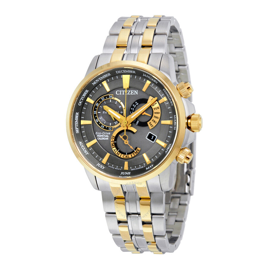 Citizen Perpetual Grey Dial Two-tone Men's Watch BL8144-54H - Dawson Watches