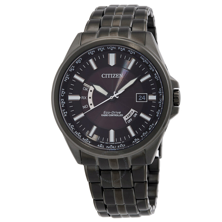 Citizen Perpetual World Time Black Dial Men's Watch CB0294-54E - Dawson Watches