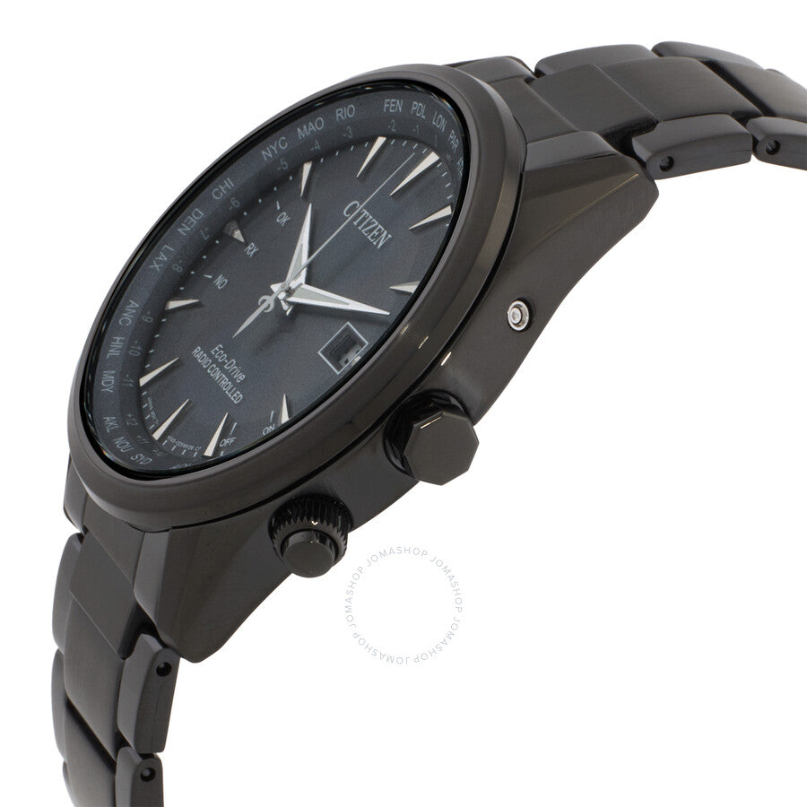 Citizen Perpetual World Time GMT Eco-Drive Black Dial Men's Watch CB0275-83E - The Watches Men & Co #2