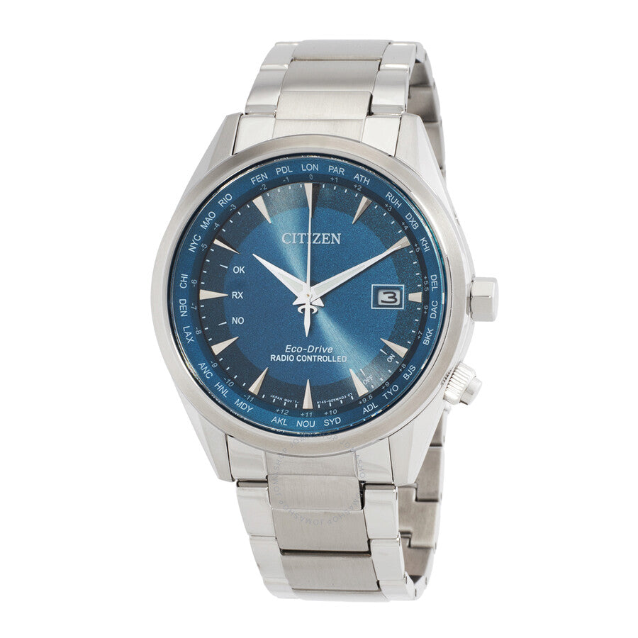 Citizen Perpetual World Time GMT Eco-Drive Blue Dial Men's Watch CB0270-87L - Dawson Watches