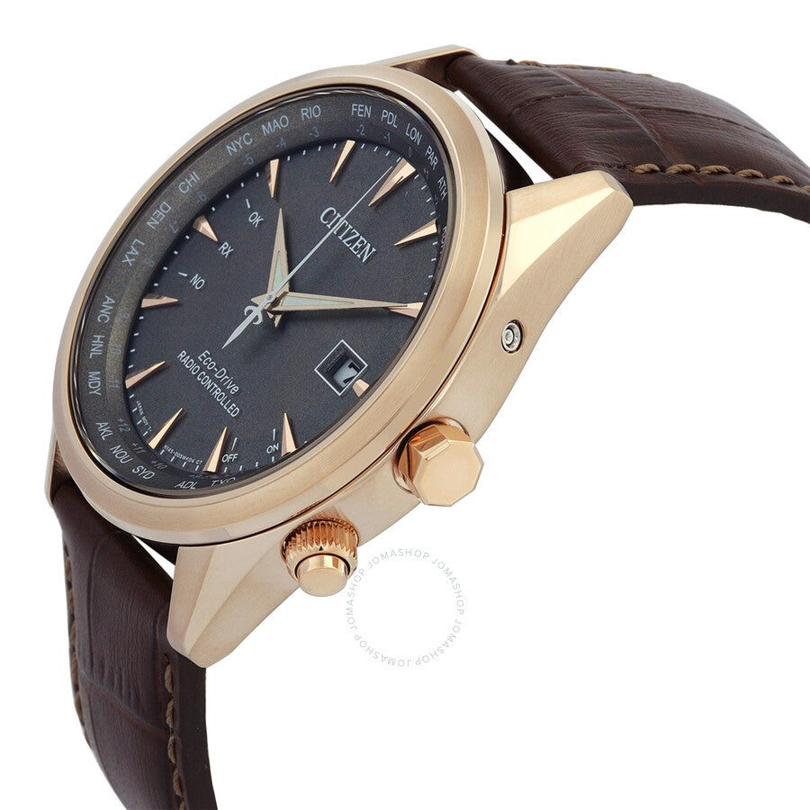 Citizen Perpetual World Time GMT Eco-Drive Grey Dial Men's Watch CB0273-11H - Dawson Watches #2