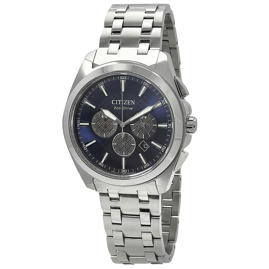 Citizen Peyten Chronograph Eco-Drive Blue Dial Men's Watch CA4510-55L - Dawson Watches
