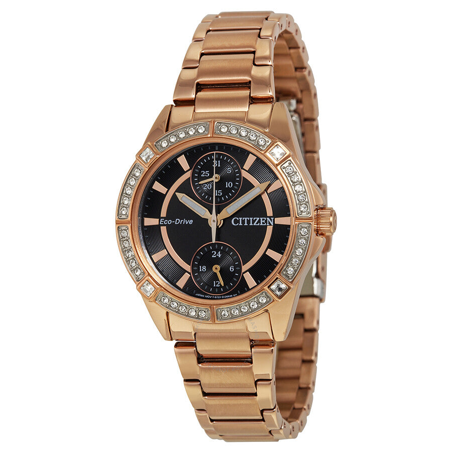 Citizen POV Eco-Drive Black Dial Ladies Watch FD3003-58E - Dawson Watches