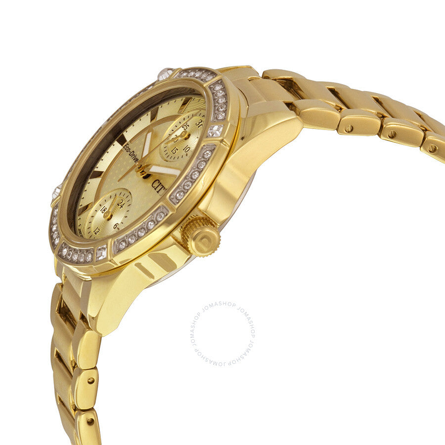 Citizen POV Eco-Drive Champagne Dial Gold-tone Ladies Watch FD3002-51P - Dawson Watches #2