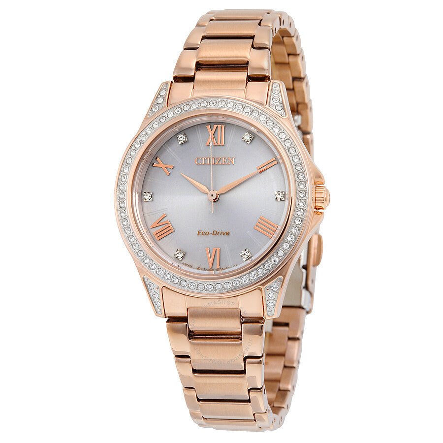 Citizen POV Eco-Drive Rose Gold-tone Ladies Watch EM0233-51A - Dawson Watches