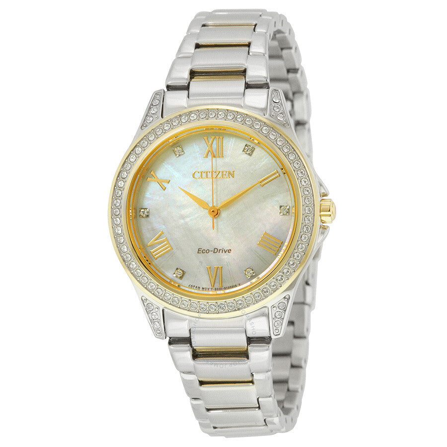 Citizen POV Eco-Drive Mother of Pearl Dial Ladies Watch EM0234-59D - Dawson Watches
