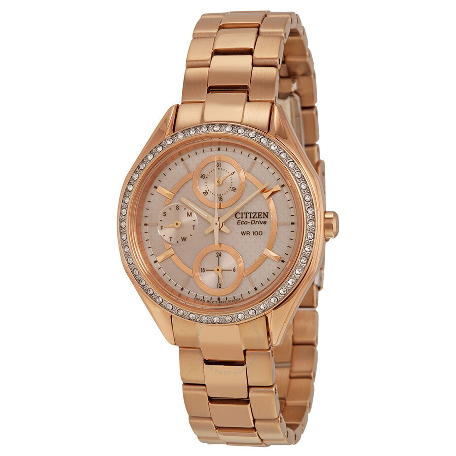 Citizen POV Eco-Drive Champagne Dial Ladies Watch FD1063-57X - Dawson Watches