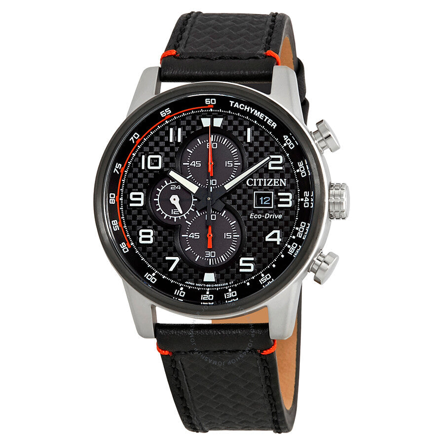 Citizen Primo Chronograph Eco-Drive Black Dial Men's Watch CA0681-03E - Dawson Watches