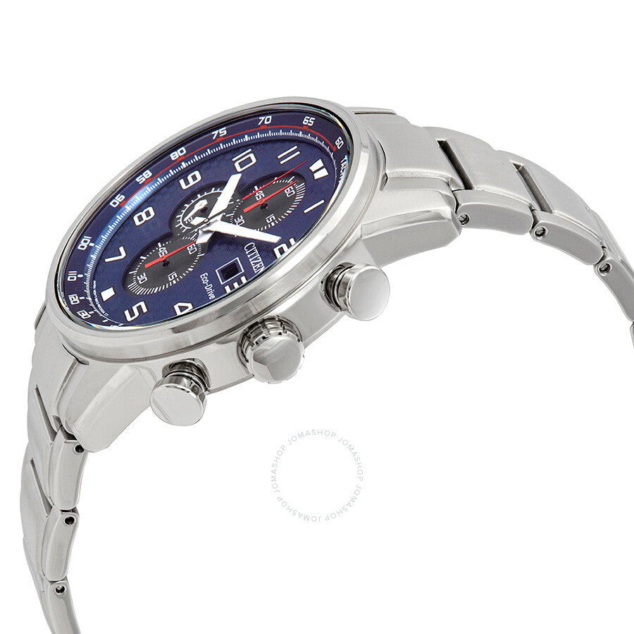 Citizen Primo Chronograph Eco-Drive Blue Dial Men's Watch CA0680-57L - Dawson Watches #2