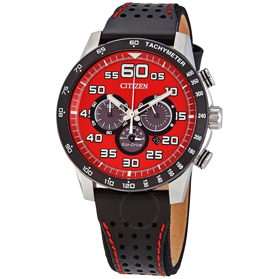 Citizen Primo Chronograph Quartz Red Dial Men's Watch CA4430-01X - Dawson Watches