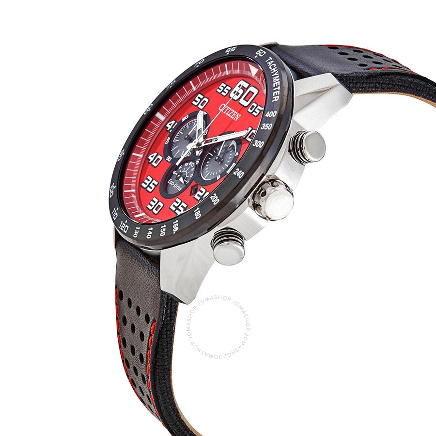 Citizen Primo Chronograph Quartz Red Dial Men's Watch CA4430-01X - Dawson Watches #2