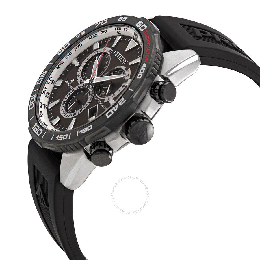Citizen Promaster Alarm World Time Chronograph Black Dial Men's Eco-Drive Watch CB5036-10X - Dawson Watches #2