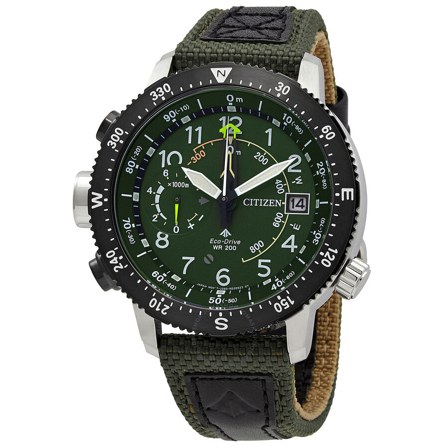 Citizen Promaster Altimeter Eco-Drive Green Dial Men's Watch BN4048-14X - Dawson Watches
