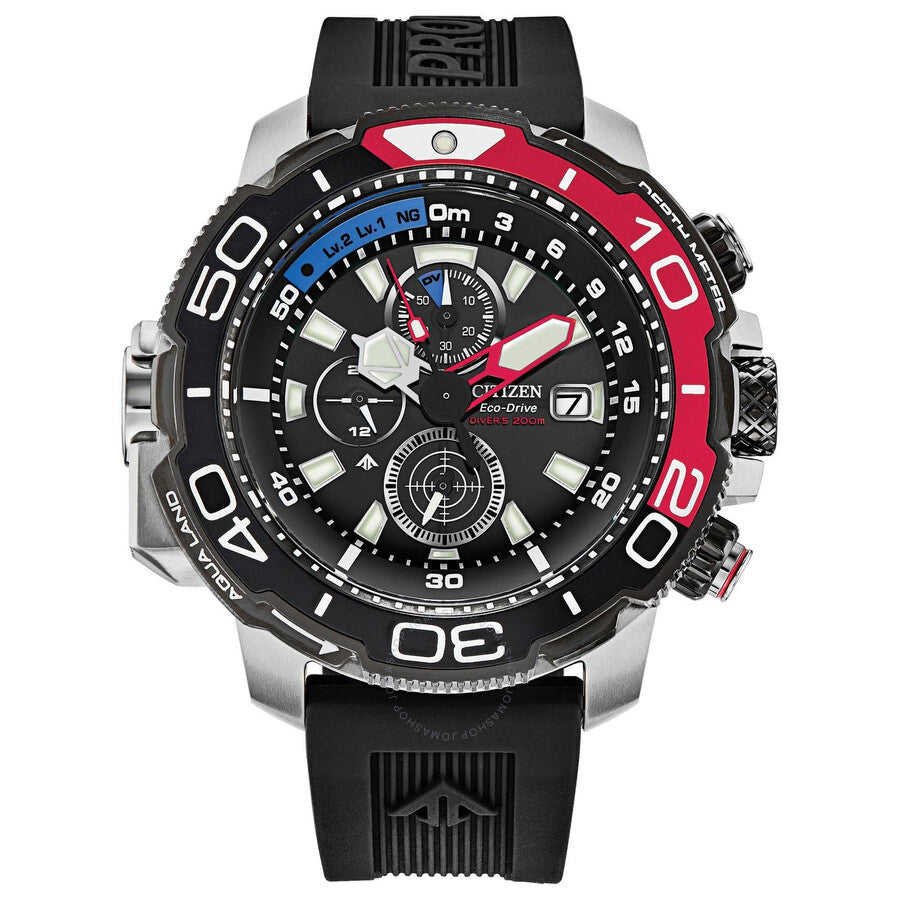 Citizen Promaster Aqualand Chronograph Black Dial Men's Watch BJ2167-03E - Dawson Watches