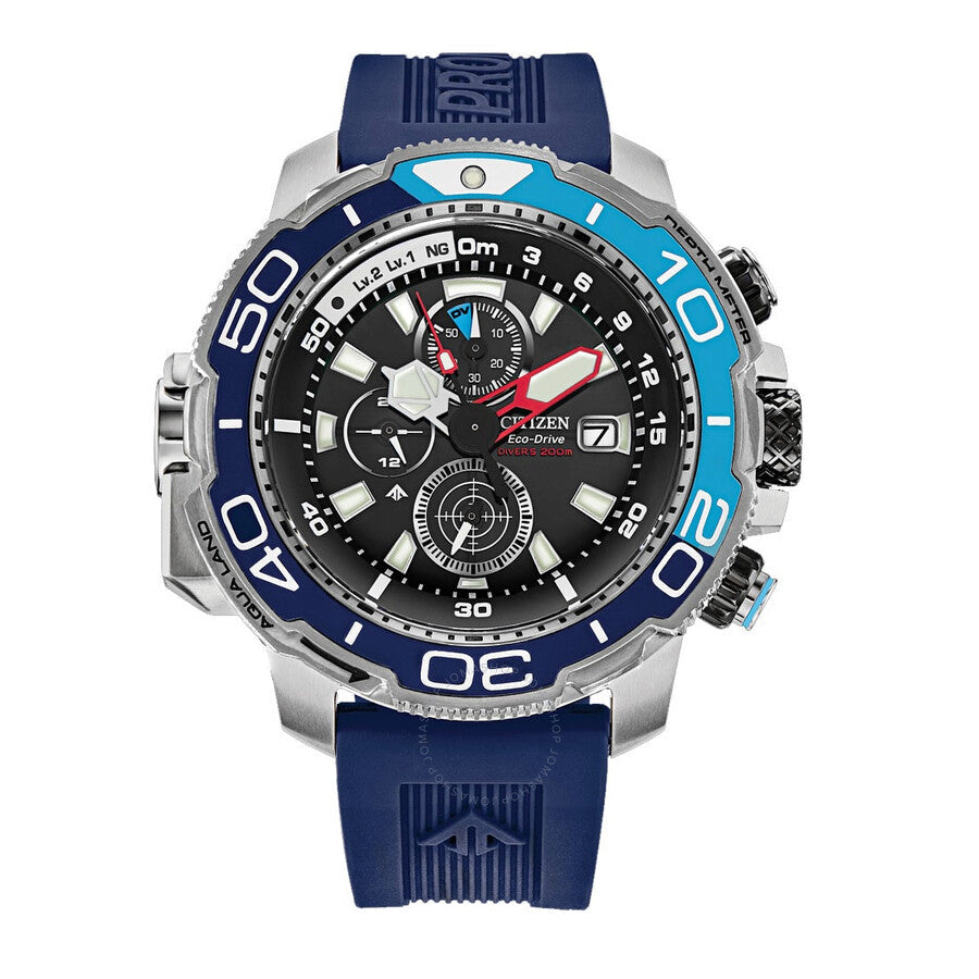 Citizen Promaster Aqualand Chronograph Black Dial Men's Watch BJ2169-08E - Dawson Watches