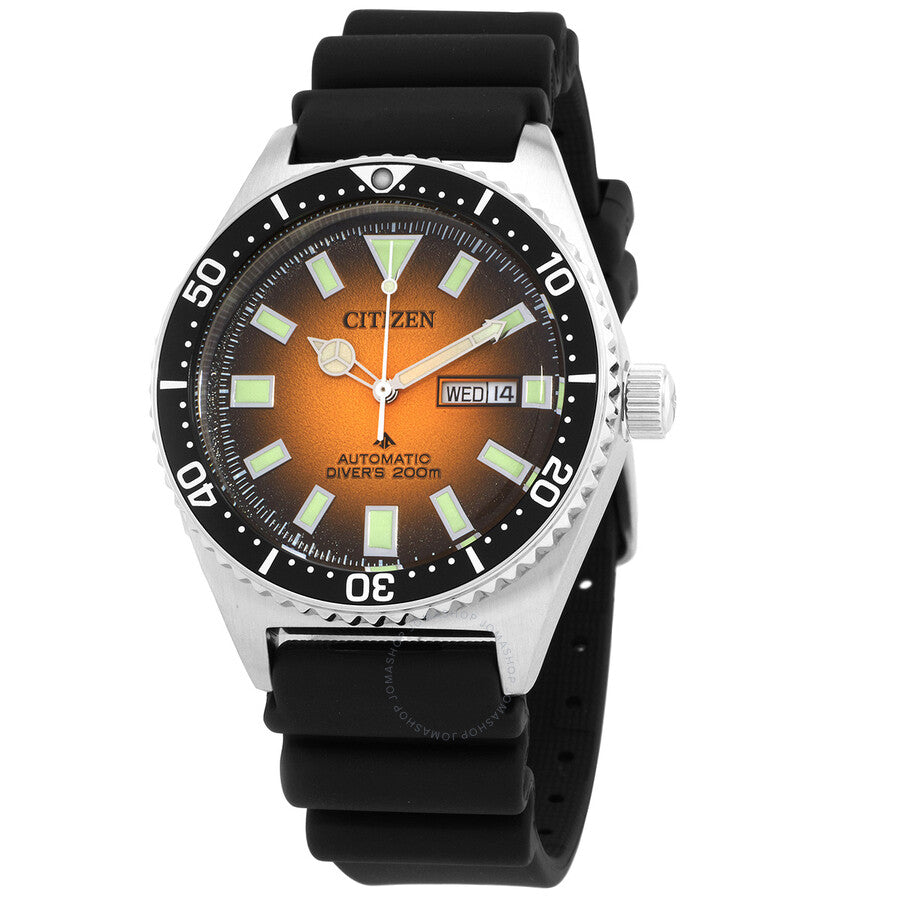 Citizen Promaster Diver Automatic Orange Dial Men's Watch NY0120-01Z - Dawson Watches