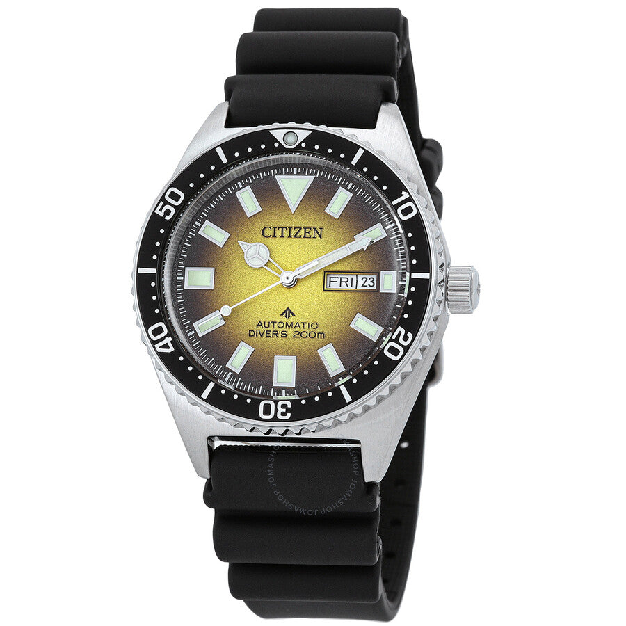 Citizen Promaster Diver Automatic Yellow Dial Men's Watch NY0120-01X - Dawson Watches