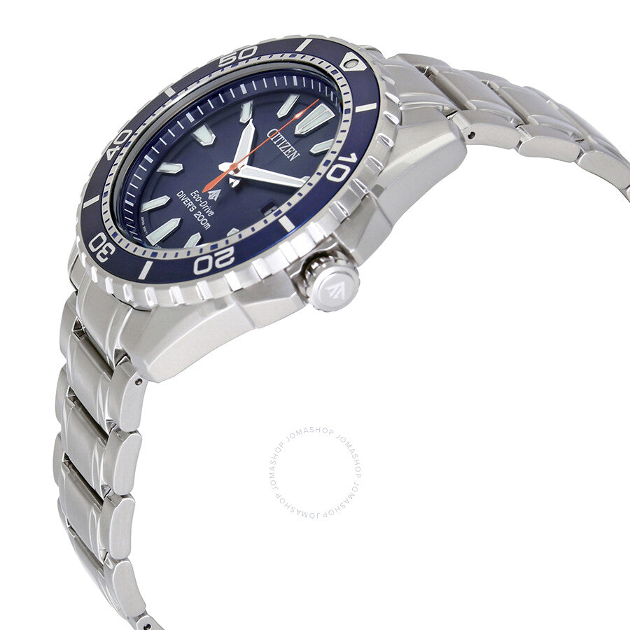 Citizen Promaster Diver 200 Meters Eco-Drive Blue Dial Steel Men's Watch BN0191-55L - Dawson Watches #2
