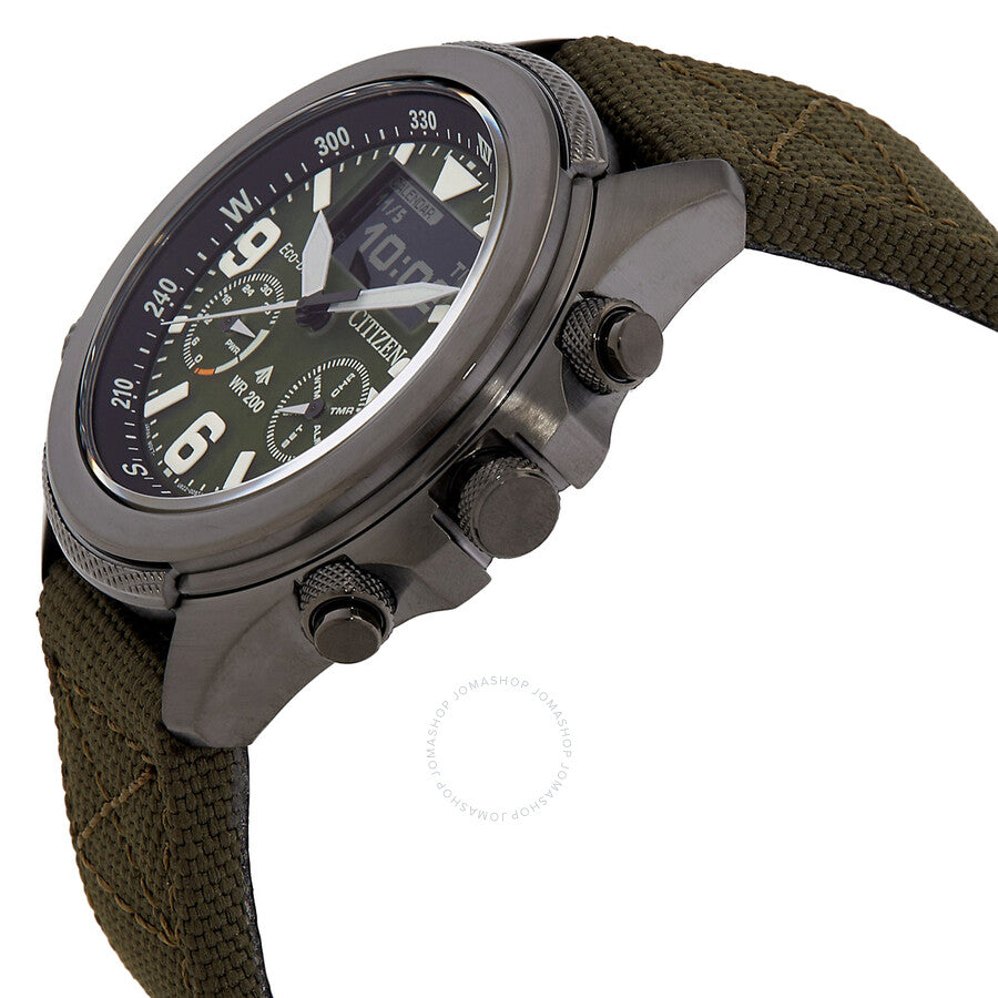 Citizen Promaster Land Analog-Digital Green Dial Men's Watch JV1005-02W - Dawson Watches #2