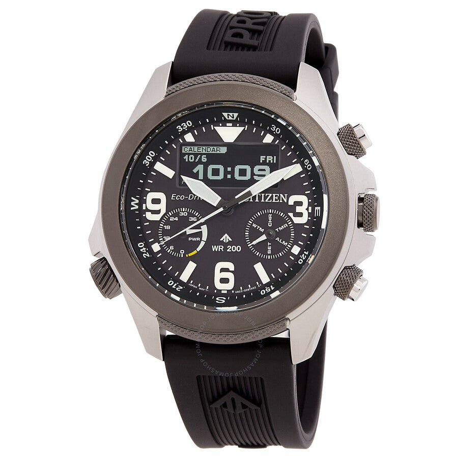 Citizen Promaster Land Chronograph Analog-Digital Black Dial Men's Watch JV100707E - Dawson Watches