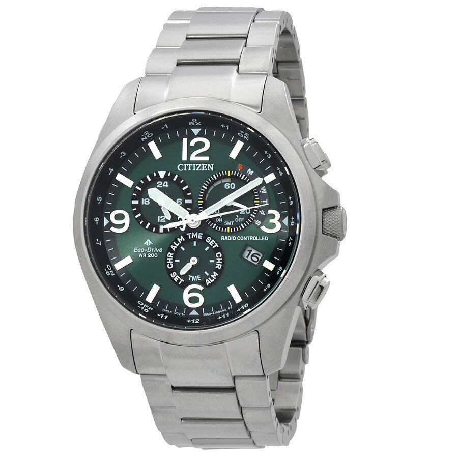 Citizen Promaster Land Chronograph Green Dial Men's Watch CB5921-59X - Dawson Watches