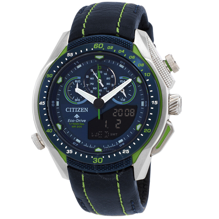 Citizen Promaster Land Perpetual Alarm World Time Chronograph Analog-Digital Men's Watch JW0148-12L - Dawson Watches