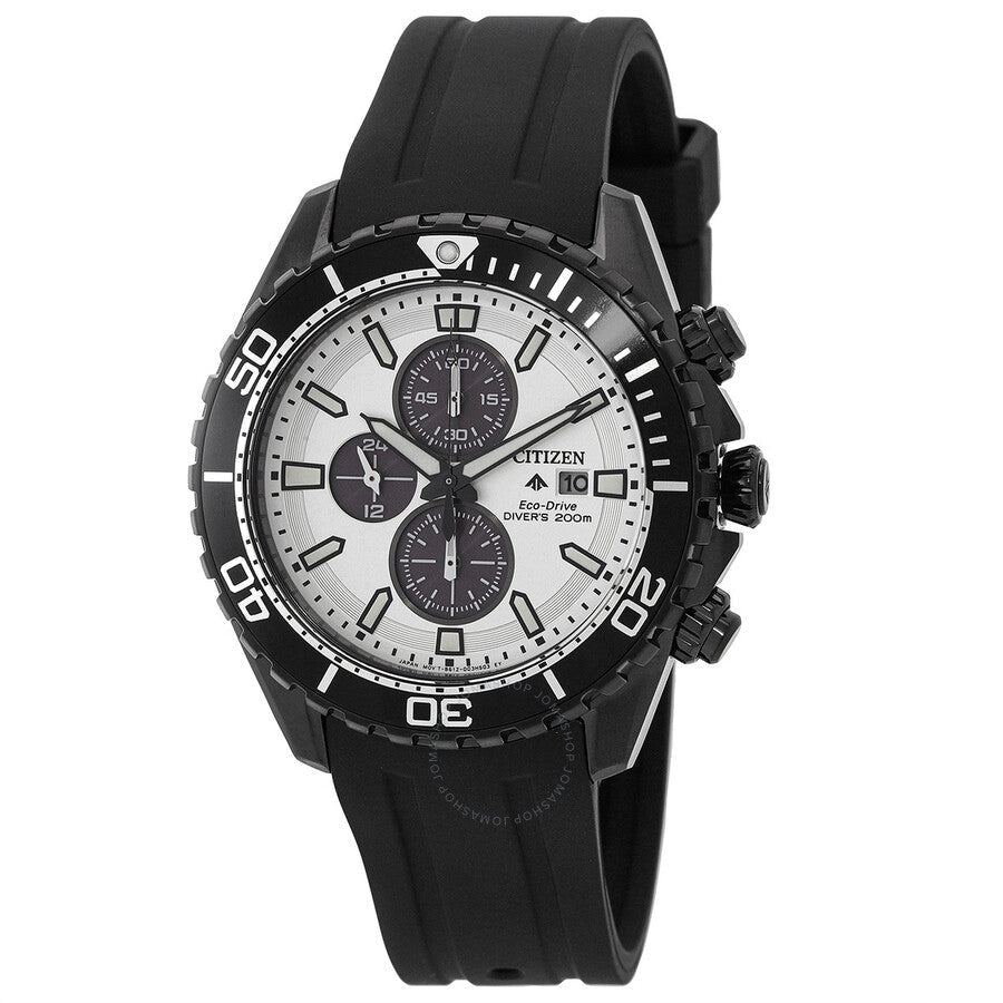 Citizen Promaster Marine Chronograph Eco-Drive White Dial Men's Watch CA0825-05A - Dawson Watches