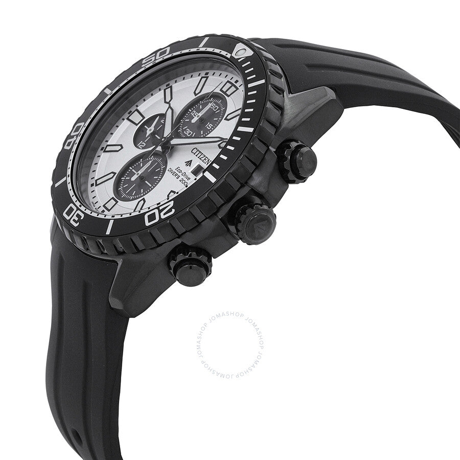 Citizen Promaster Marine Chronograph Eco-Drive White Dial Men's Watch CA0825-05A - Dawson Watches #2