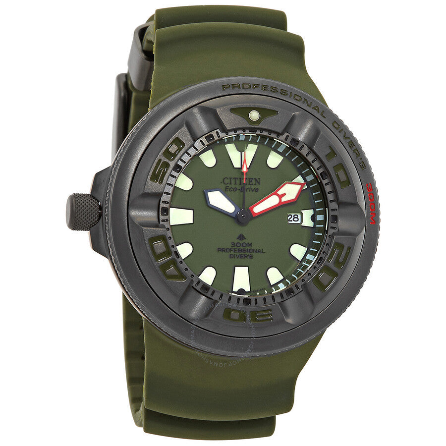 Citizen Promaster Marine Eco-Drive Green Dial Men's Watch BJ8057-17X - Dawson Watches