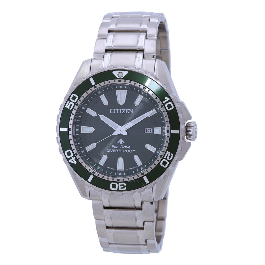 Citizen Promaster Marine Eco-Drive Green Dial Men's Watch BN0199-53X - Dawson Watches