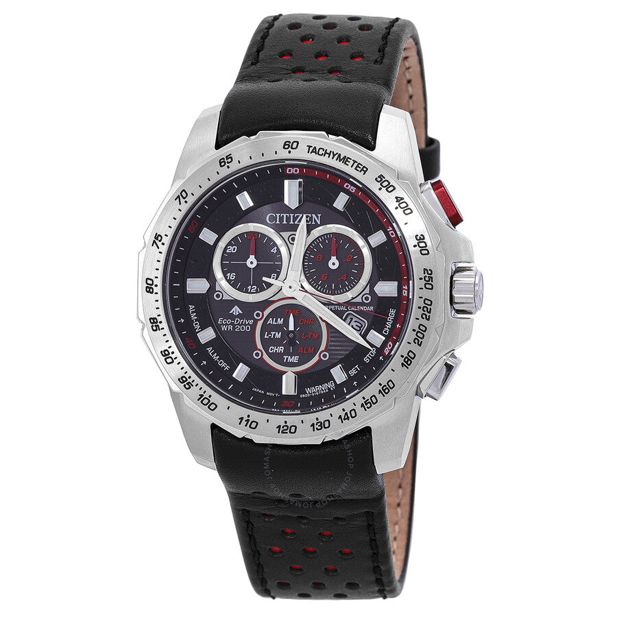 Citizen Promaster MX Perpetual Alarm Chronograph Black Dial Men's Watch BL5570-01E - Dawson Watches
