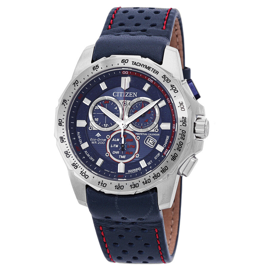 Citizen Promaster MX Perpetual Alarm Chronograph Blue Dial Men's Watch BL5571-09L - Dawson Watches