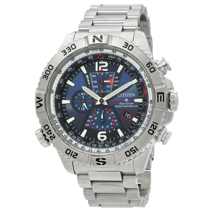 Citizen Promaster Navihawk A-T Chronograph Blue Dial Men's Watch AT8220-55L - Dawson Watches