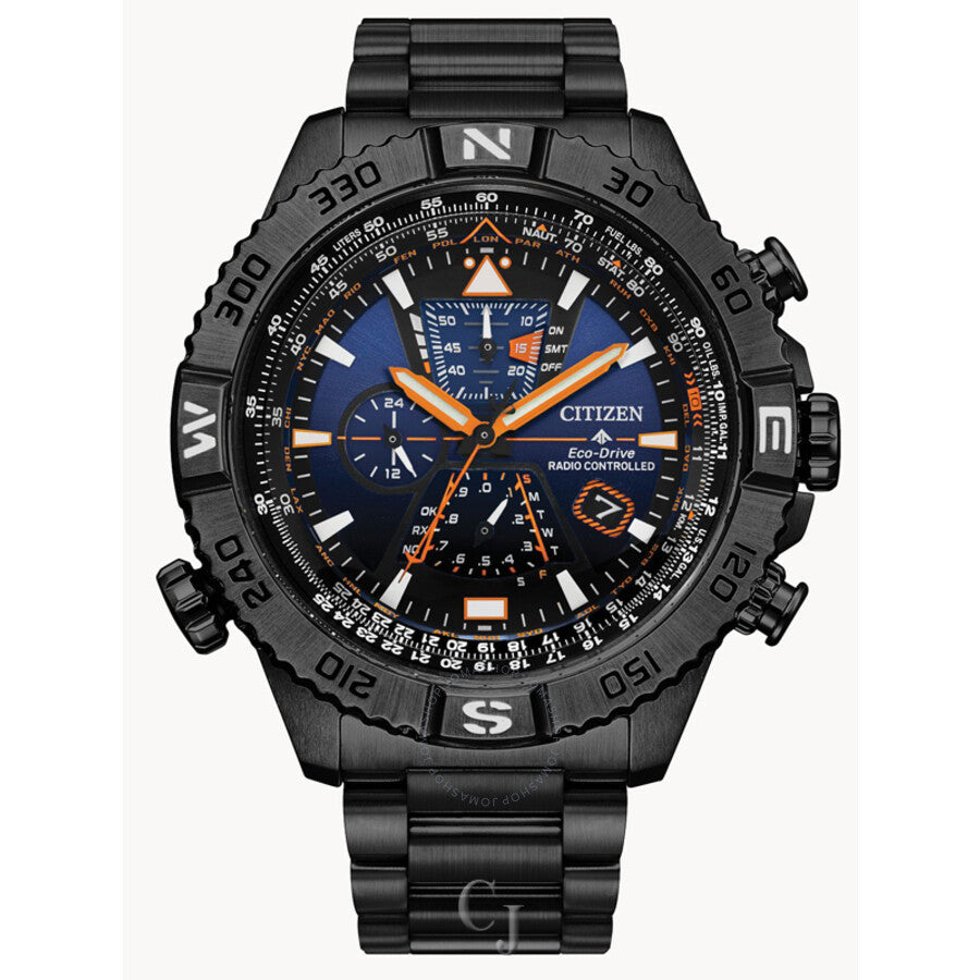 Citizen Promaster Navihawk Perpetual World Time Chronograph Blue Dial Men's Watch AT8225-51L A-T - Dawson Watches