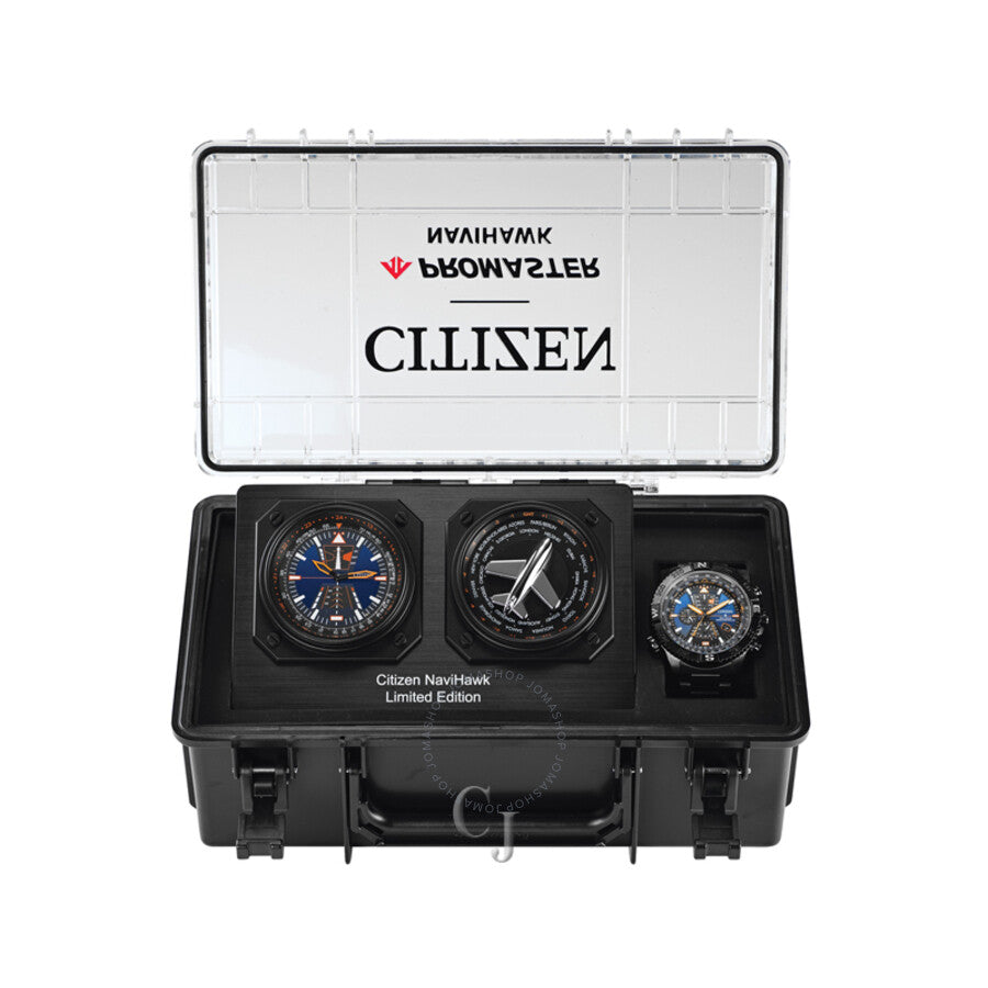 Citizen Promaster Navihawk Perpetual World Time Chronograph Blue Dial Men's Watch AT8225-51L A-T - Dawson Watches #2