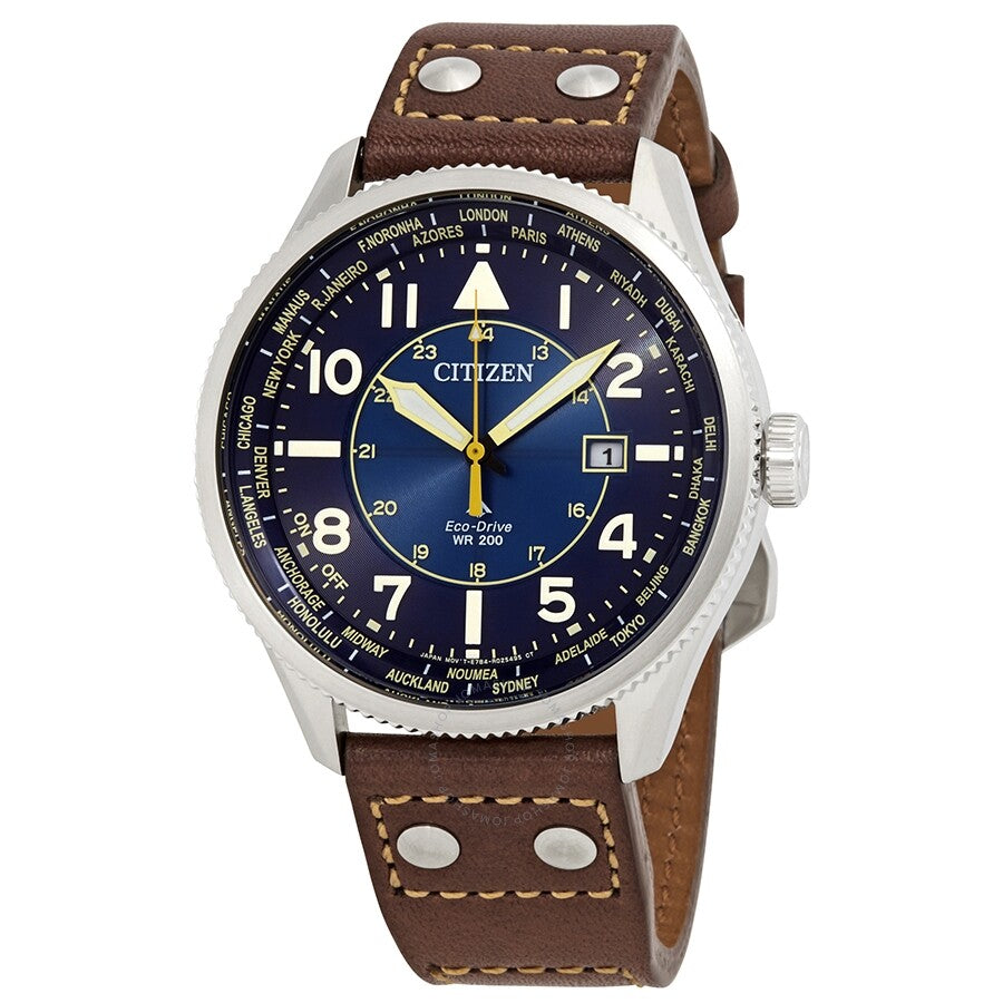 Citizen Promaster Nighthawk Eco-Drive World Time Blue Dial Men's Watch BX1010-11L - Dawson Watches