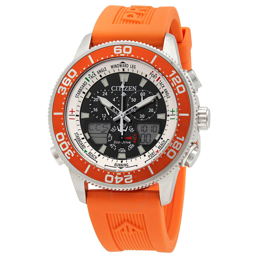 Citizen Promaster Perpetual Alarm World Time Chronograph Analog-Digital Black Dial Men's Watch JR4061-18E - Dawson Watches