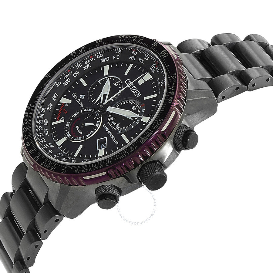 Citizen Promaster Perpetual Alarm World Time Chronograph GMT Black Dial Men's Watch CB5009-55E - Dawson Watches #2