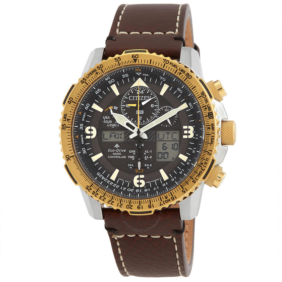 Citizen Promaster Perpetual Alarm World Time Chronograph GMT Black Dial Men's Watch JY8084-17H - Dawson Watches