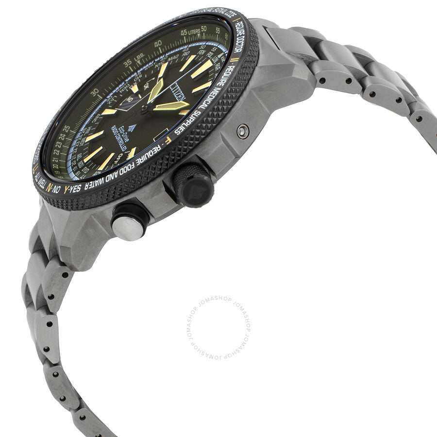Citizen Promaster Perpetual World Time GMT Eco-Drive Green Dial Men's Watch CB0206-86X - Dawson Watches #2