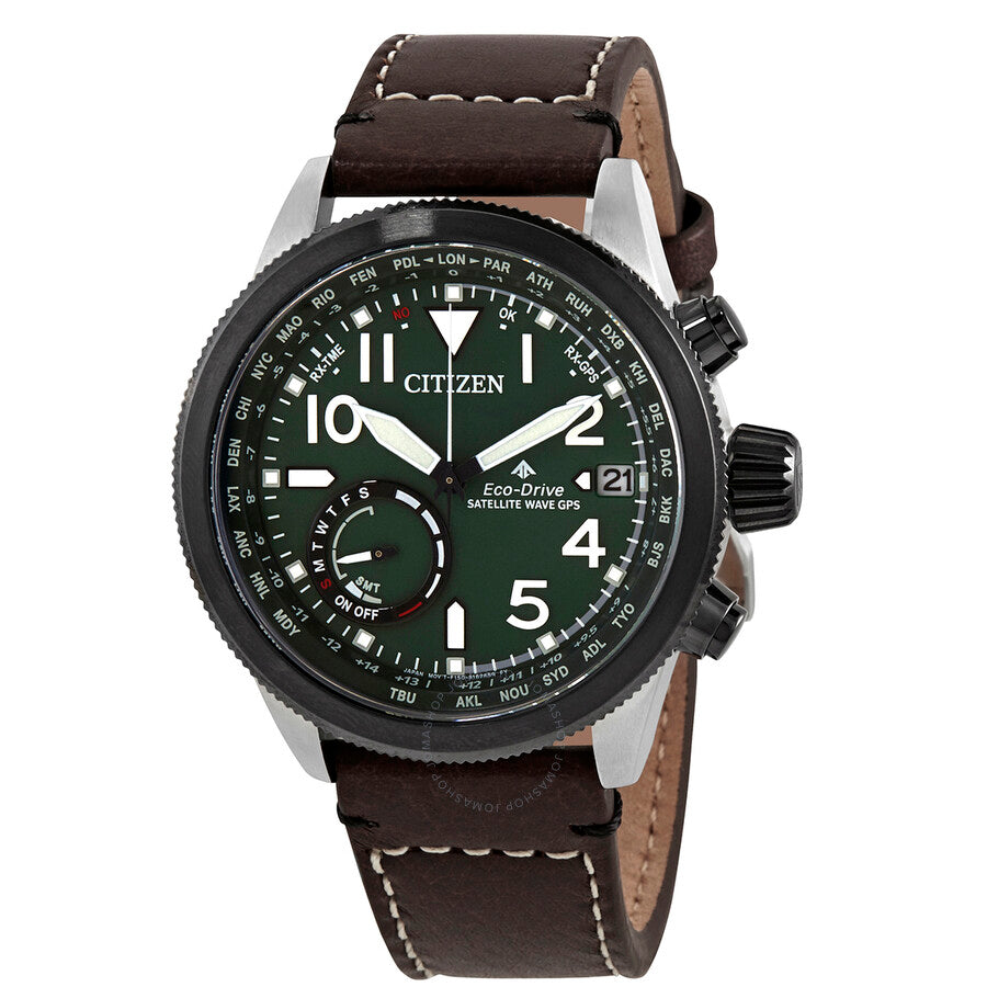 Citizen Promaster Satellite Chronograph Green Dial Men's Watch CC3064-01X - Dawson Watches