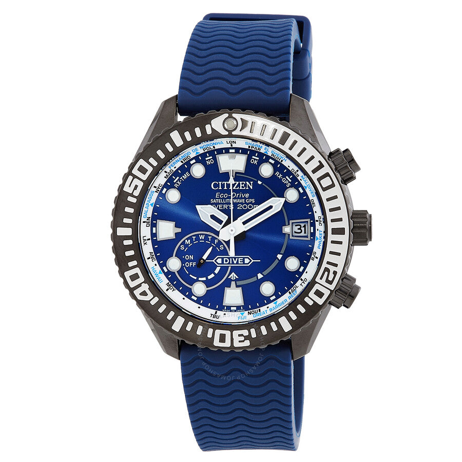 Citizen Promaster Satellite Wave GPS Diver Eco-Drive Blue Dial Men's Watch CC5006-06L - Dawson Watches