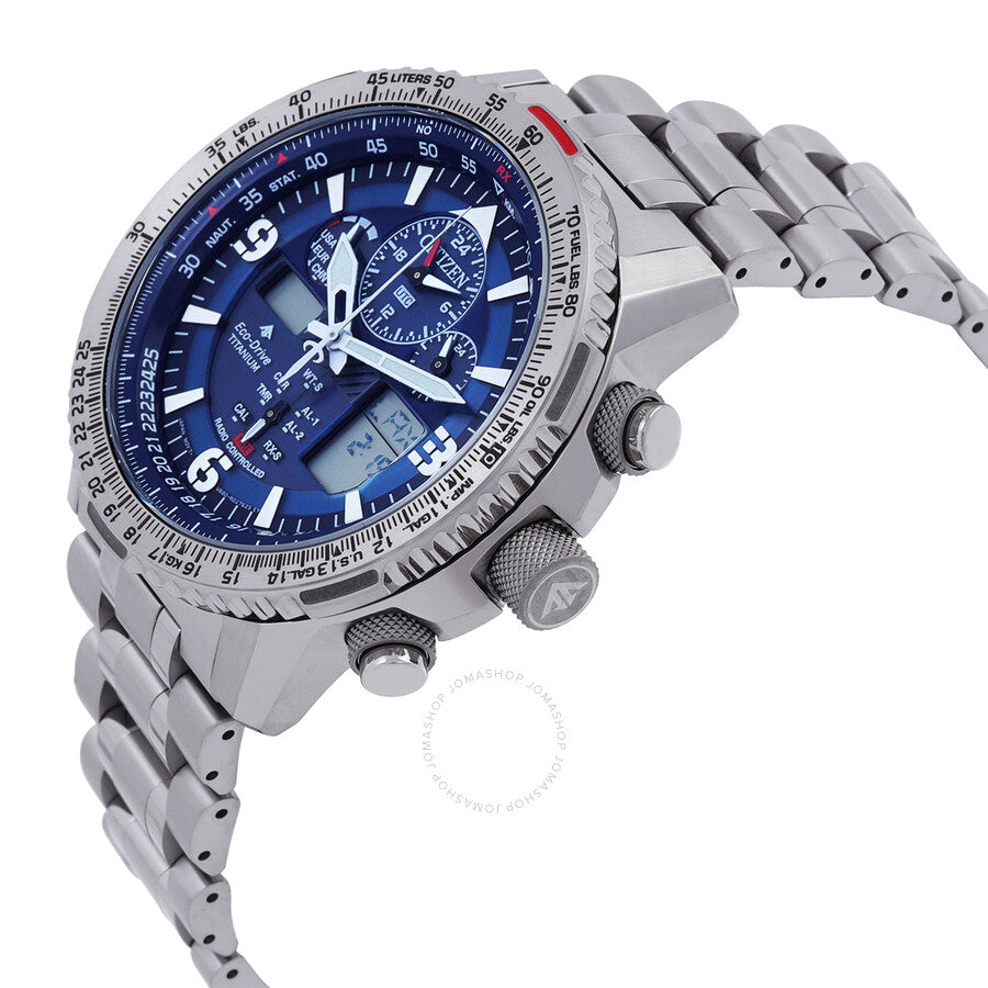 Citizen Promaster Sky Perpetual Alarm World Time Chronograph Analog-Digital Blue Dial Men's Watch JY8100-80L - Dawson Watches #2