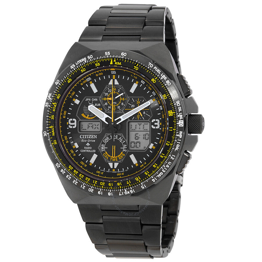 Citizen Promaster Skyhawk A-T Chronograph GMT Black Dial Men's Watch JY8127-59E - Dawson Watches