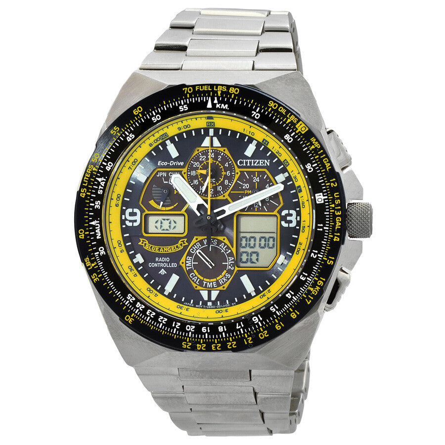 Citizen Promaster Skyhawk A-T Chronograph GMT Eco-Drive Blue Dial Men's Watch JY8125-54L - Dawson Watches