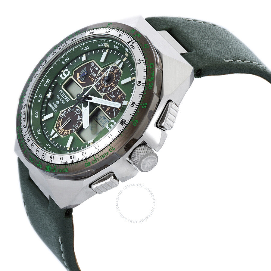 Citizen Promaster Skyhawk A-T Chronograph Green Dial Men's Watch JY8147-01X - Dawson Watches #2