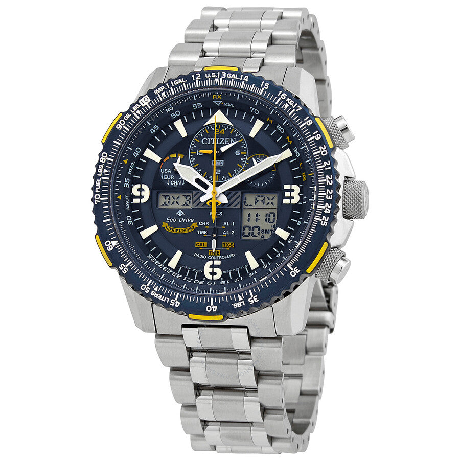 Citizen Promaster Skyhawk A-T Perpetual Alarm Chronograph Blue Dial Men's Watch JY8078-52L - Dawson Watches