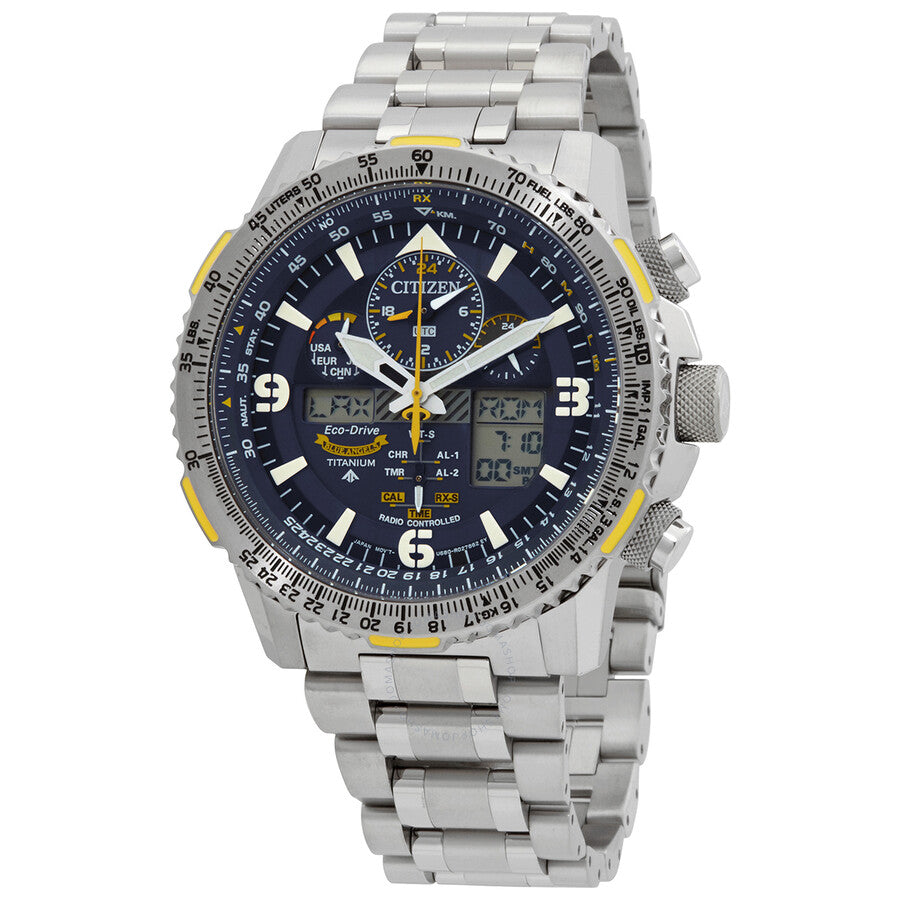 Citizen Promaster Skyhawk Perpetual Alarm Chronograph Blue Dial Men's Watch JY8101-52L - Dawson Watches