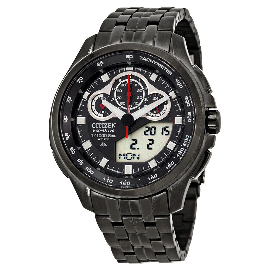 Citizen Promaster SST Eco Drive Black Dial Grey PVD Mnes Watch JW0097-54E - Dawson Watches
