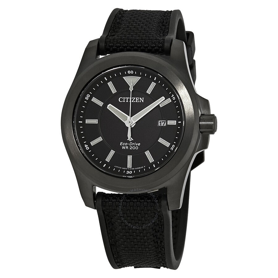 Citizen Promaster Tough Black Dial Eco-Drive Black Fabric Men's Watch BN0217-02E - Dawson Watches
